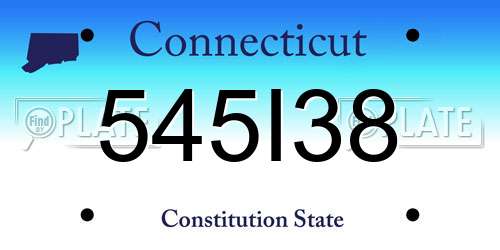 545I38 Connecticut License Plate