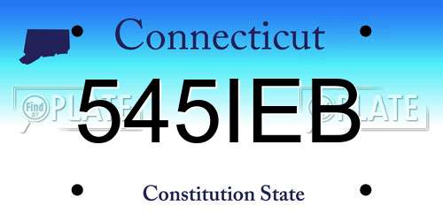 545IEB Connecticut License Plate