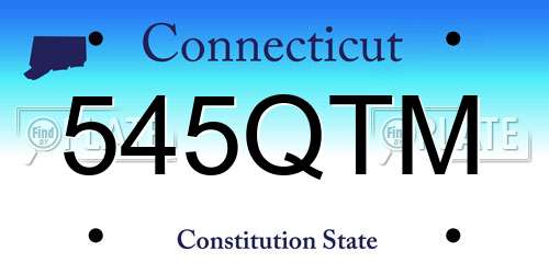 545QTM Connecticut License Plate