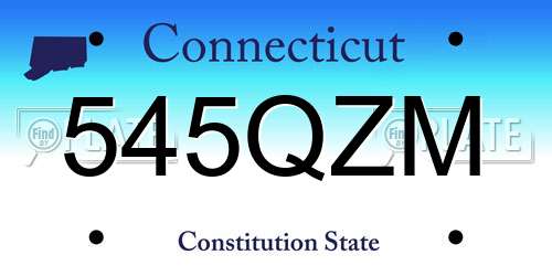545QZM Connecticut License Plate