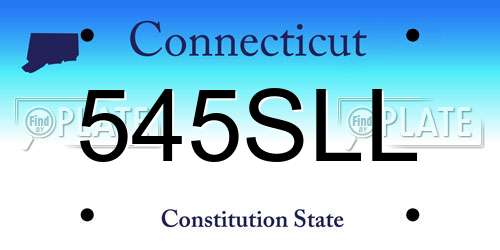 545SLL Connecticut License Plate