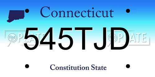 545TJD Connecticut License Plate