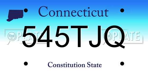 545TJQ Connecticut License Plate