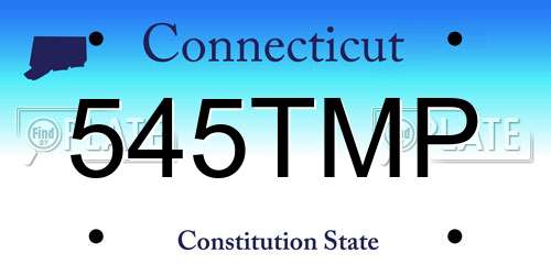 545TMP Connecticut License Plate