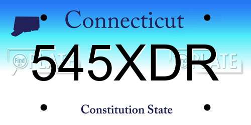 545XDR Connecticut License Plate