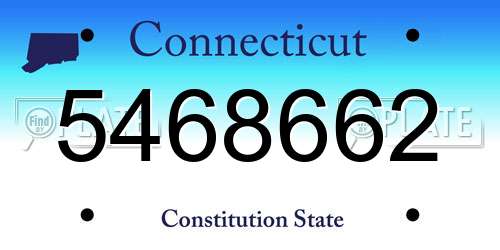 5468662 Connecticut License Plate