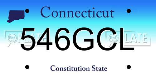 546GCL Connecticut License Plate