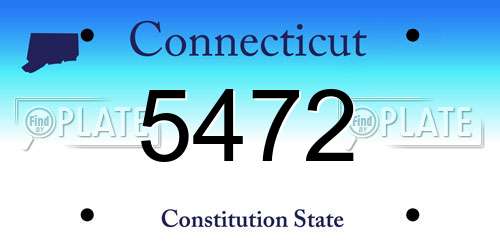 5472 Connecticut License Plate