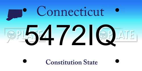 5472IQ Connecticut License Plate
