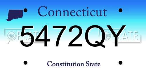 5472QY Connecticut License Plate