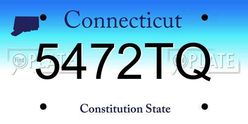 5472TQ Connecticut License Plate