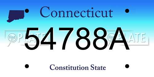 54788A Connecticut License Plate