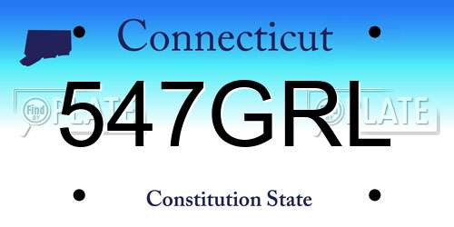 547GRL Connecticut License Plate