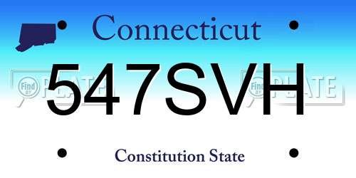 547SVH Connecticut License Plate