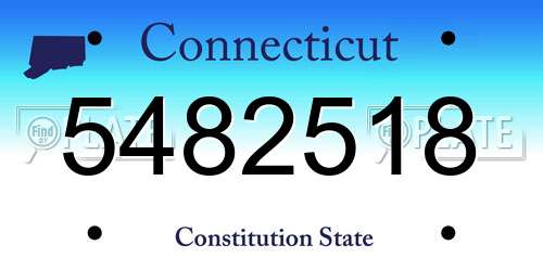 5482518 Connecticut License Plate