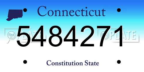5484271 Connecticut License Plate