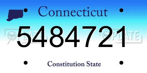 5484721 Connecticut License Plate