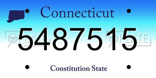 5487515 Connecticut License Plate
