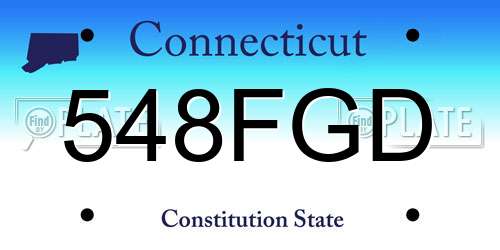 548FGD Connecticut License Plate