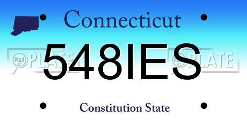 548IES Connecticut License Plate