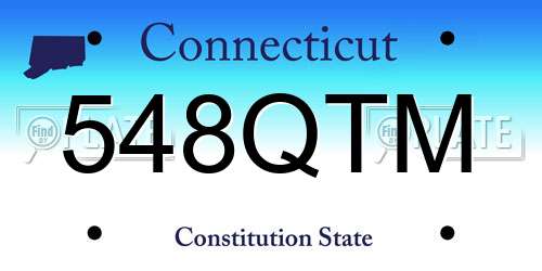 548QTM Connecticut License Plate
