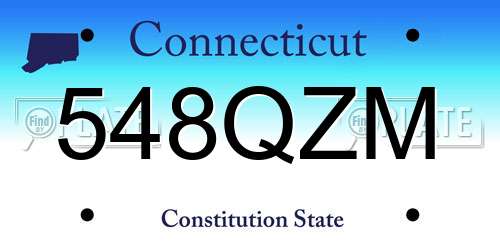 548QZM Connecticut License Plate