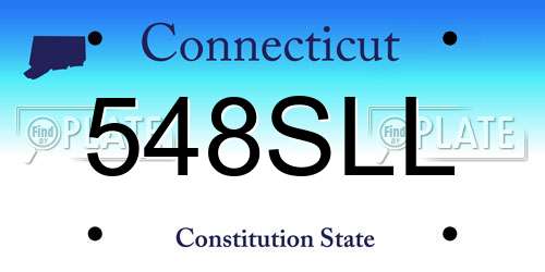 548SLL Connecticut License Plate