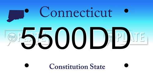 5500DD Connecticut License Plate