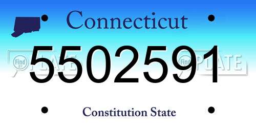 5502591 Connecticut License Plate
