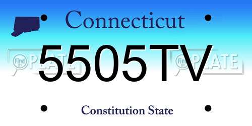 5505TV Connecticut License Plate