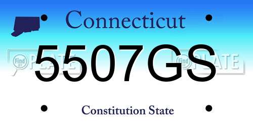 5507GS Connecticut License Plate
