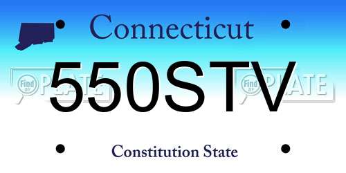 550STV Connecticut License Plate