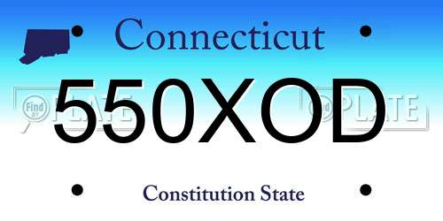 550XOD Connecticut License Plate