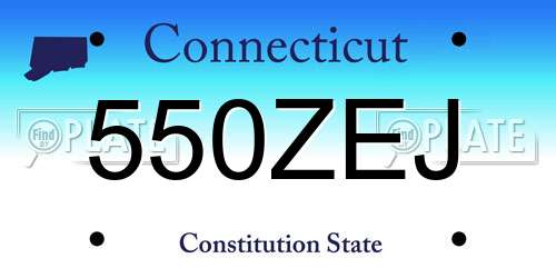 550ZEJ Connecticut License Plate