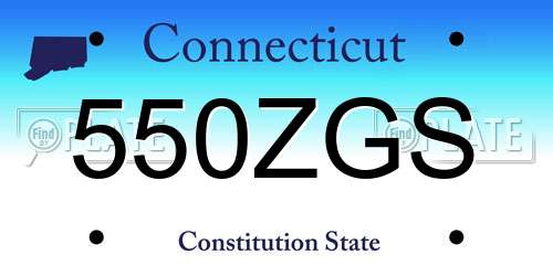 550ZGS Connecticut License Plate