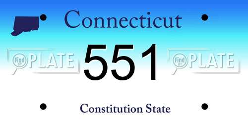 551 Connecticut License Plate