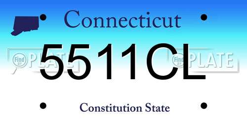 5511CL Connecticut License Plate
