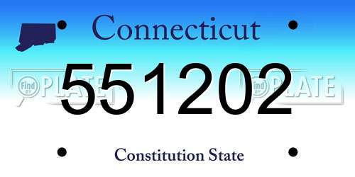 551202 Connecticut License Plate