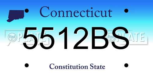5512BS Connecticut License Plate