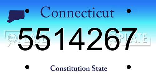 5514267 Connecticut License Plate