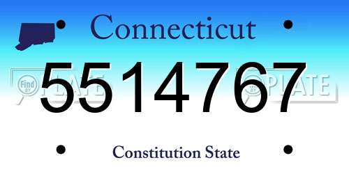 5514767 Connecticut License Plate