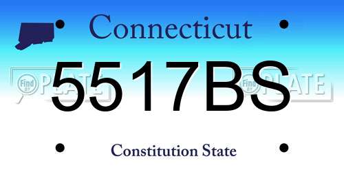 5517BS Connecticut License Plate