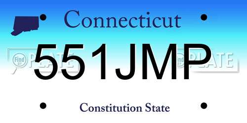 551JMP Connecticut License Plate