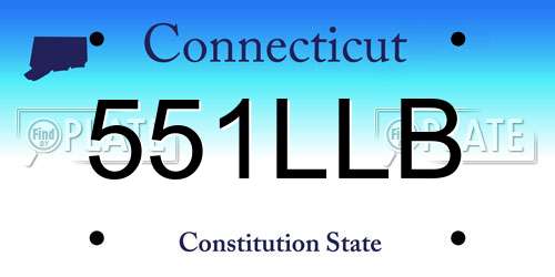 551LLB Connecticut License Plate
