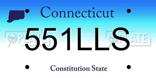 551LLS Connecticut License Plate