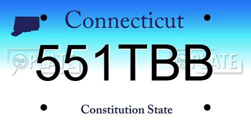 551TBB Connecticut License Plate