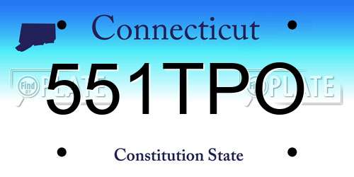 551TPO Connecticut License Plate
