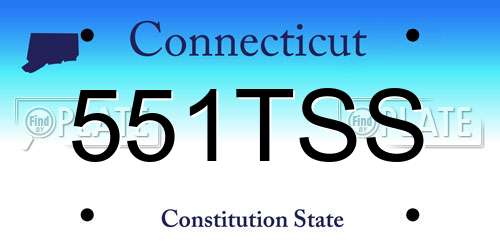 551TSS Connecticut License Plate