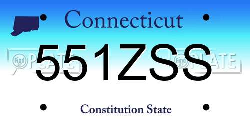 551ZSS Connecticut License Plate