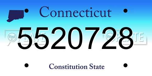 5520728 Connecticut License Plate